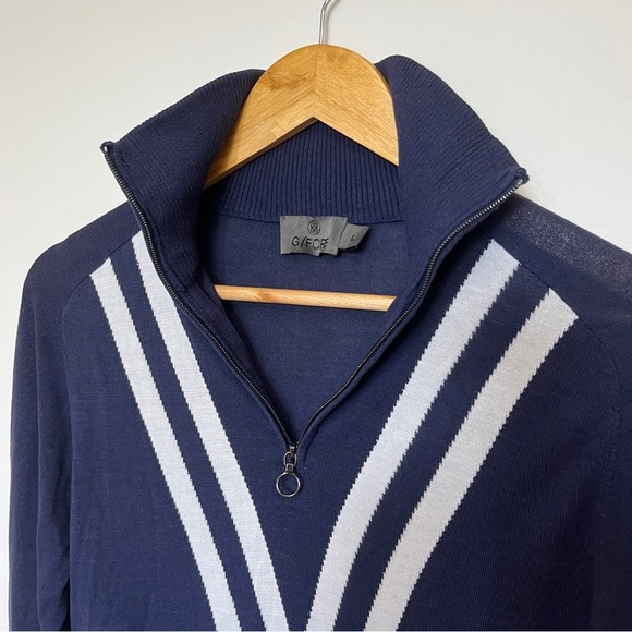 G/FORE Triple-V Quarter Zip Golf Sweater Size Large - Picture 2 of 6